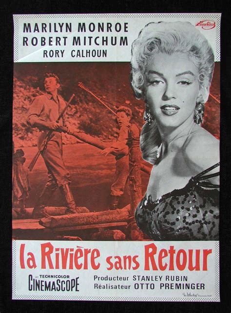 River Of No Return French Movie Poster Marilyn Monroe Movies