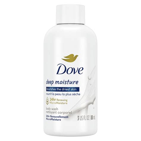 Dove Deep Moisture Body Wash 3 Oz Nourishing Formula For Dry Skin