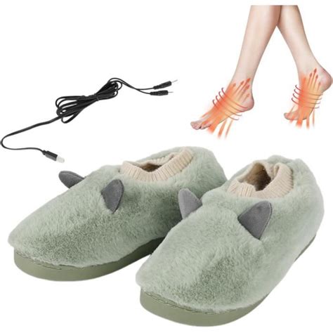 Pantoufles Chauffantes Usb Chauffe Pieds Chauffant Lectrique En