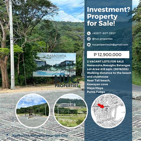 2 Vacant Lots For Sale Nasacosta Nasugbu Batangas Property For Sale