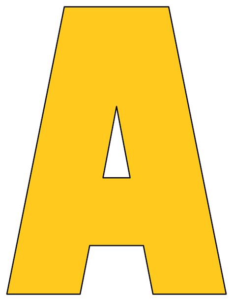 Yellow Alphabet Letters Printable