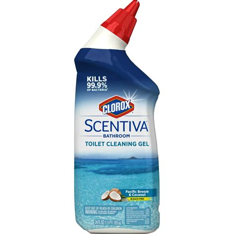 Clorox Scentiva Toilet Cleaning Gel Bleach Free Pacific Breeze And Coconut 24 Ounces