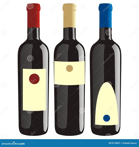 Isolated Wine Bottles Set Stock Vector Illustration Of Elegance 8110831