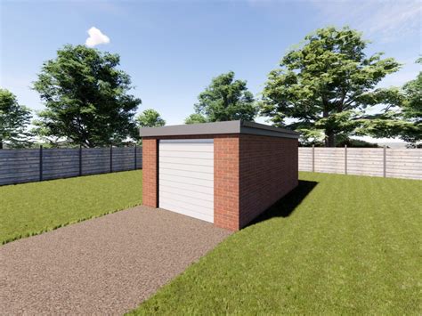 Single Brick Flat Roof Garage Plans - Houseplansdirect