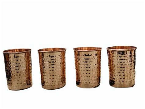 200 Ml 4 Piece Hammered Copper Glass Set At Rs 600 Piece In Ahmedabad