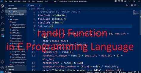 How To Use The Rand Function In C Programming Language