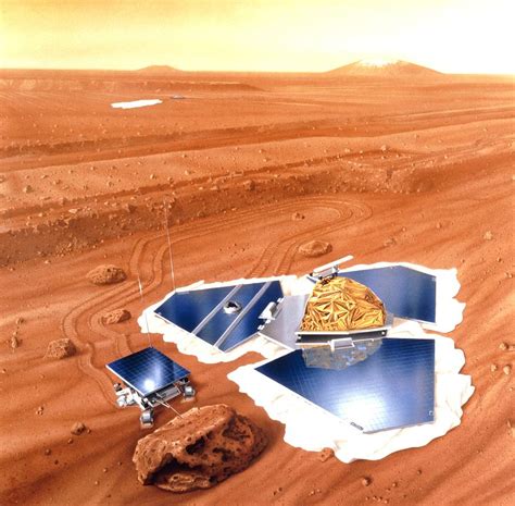 Artwork Of Mars Pathfinder After Landing On Mars Photograph by Nasa