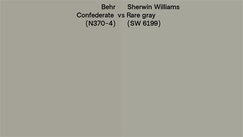 Behr Confederate N370 4 Vs Sherwin Williams Rare Gray Sw 6199 Side