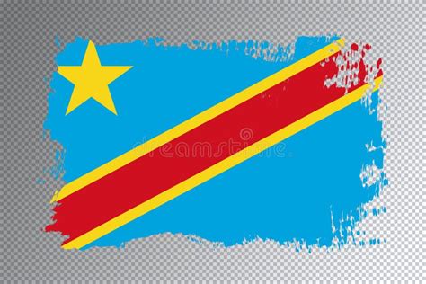 Democratic Republic Of Congo Flag Brush Stroke National Flag Stock