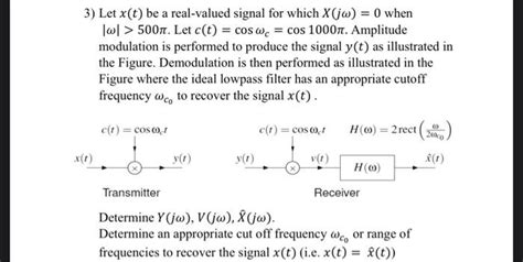 Solved Let X T Be A Real Valued Signal For Which X J Chegg