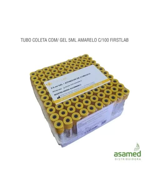 Tubo Coleta C Gel Ml Amarelo C Firstlab