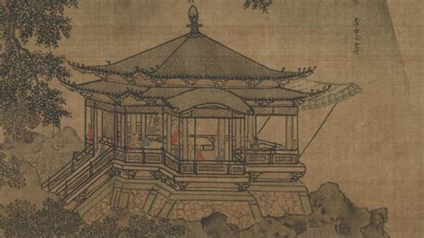 Chinese Southern Song Dynasty Painting A Pavilion The