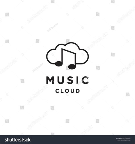 Music Cloud Logo Icon Template Stock Vector (Royalty Free) 1241484850