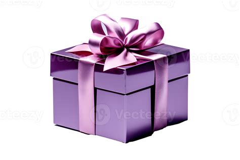 Purple Box With Ribbon Ai Generated 26691089 Png