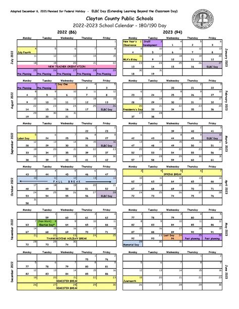 Clayton County Public Schools Calendar Holidays 2022-2023