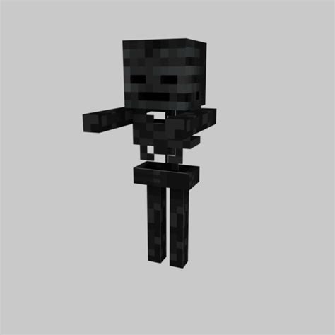 D Minecraft Wither Skeleton Turbosquid