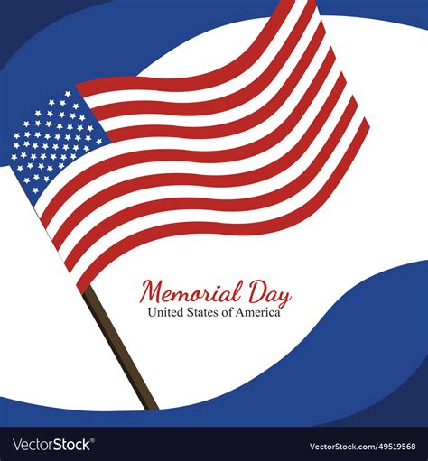 Colored Memorial Day Concept Poster Royalty Free Vector