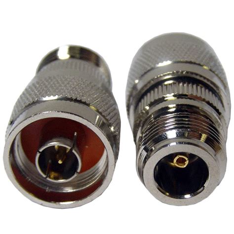 N Male To N Female Connector Rf Coax Adapter 500 Mhz Contact Material