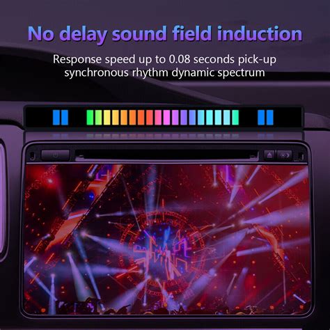 Led Rgb Car Sound Control Voice Activated Pickup Music Rhythm Party