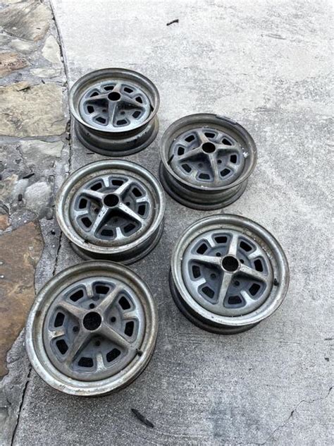 Sold Set Of 5 Rostyle Wheels From My 1972 Mgb Buy Sell And Trade Forum The Mg Experience