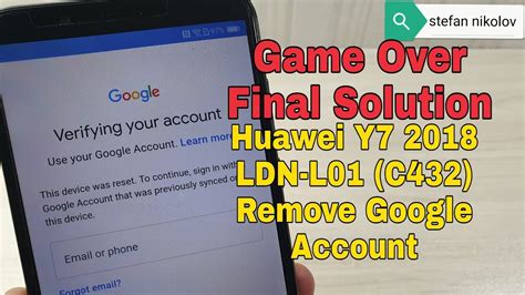 BOOM Huawei Y7 2018 LDN L01 C432 Remove Google Account Bypass