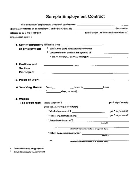 2024 Employment Contract Form Fillable Printable Pdf And Forms Handypdf