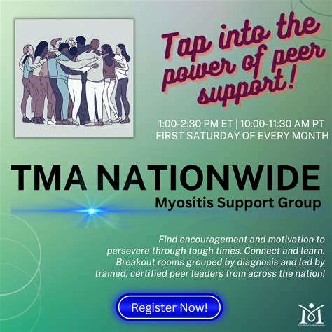 Tma Nationwide Myositis Support Group Meeting The Myositis Association