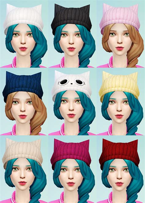 Jsboutique Cat Eared Beanie Sims Sims 4