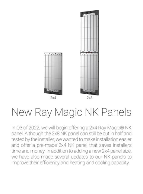 Our New Ray Magic® Nk Radiant Ceiling Panels