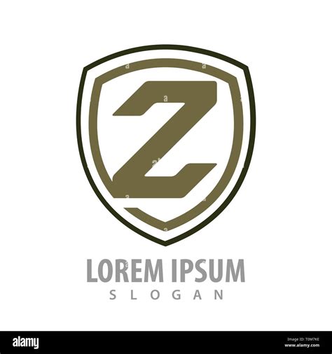 Shield Letter Z Concept Design Symbol Graphic Template Element Stock