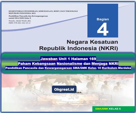 Jawaban Unit Halaman Paham Kebangsaan Nasionalisme Dan Menjaga