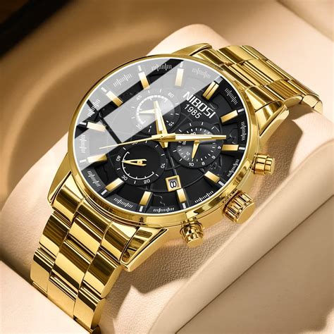 Nibosi Luxury Watch For Men Sports Waterproof Luminous Chronograph Men