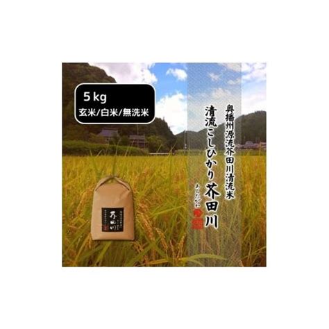 ふるさと納税 兵庫県 加西市 米 【令和5年産新米】 コシヒカリ 5kg 無洗米 精米 奥播州源流 芥田川産 芥田川 農家直送 5キロ