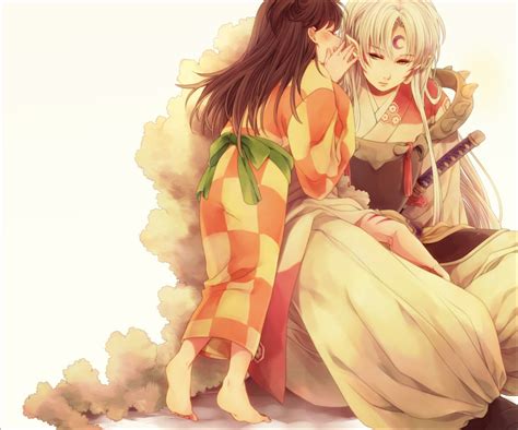 Wallpaper Ilustrasi Gadis Anime Sesshomaru Rin Inuyasha Interaksi