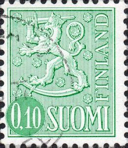 Stamp Coat Of Arms 1963 Type II STIF Press Printing Finland Coat