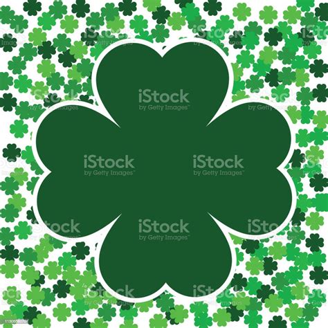 Green Seamless Pattern With Clovers Shamrock Leaves For St Patricks Day Holiday Wallpaper With