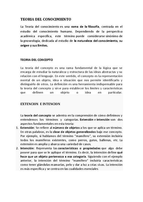 Filosofia Teorias Teoria Del Conocimiento La Teoría Del Conocimiento