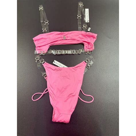 Monica Hansen Beachwear Nwt Shine Like A Diamond Bikini Set In Pink