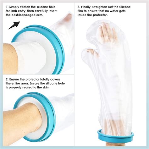 Arm Waterproof Cast Protector Cast Cover Shower Dressing Protector ...