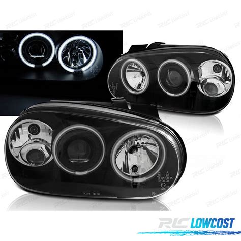 Conjunto De Farois Vw Golf Angel Eyes Ccfl Luz Diur