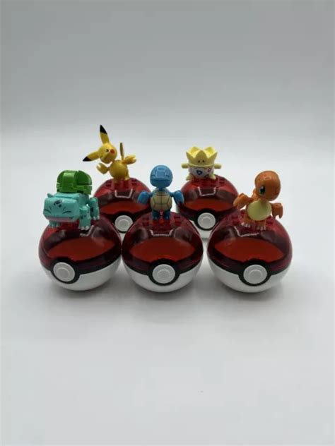 Pok Mon Mega Construx Pokeball Charmander Pikachu Squirtle Bulbasaur