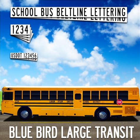 School Bus Lettering Kits