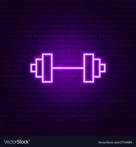 Weight Gym Neon Sign Royalty Free Vector Image