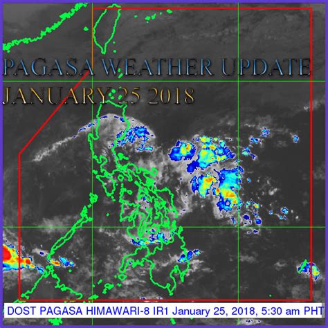 PAGASA Low Pressure Area LPA Spotted 25 January 2018 PH Trending