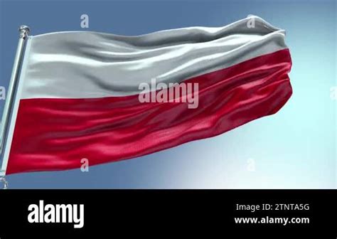 4k Render Poland Flag Video Waving In Wind Poland Flag Wave Loop