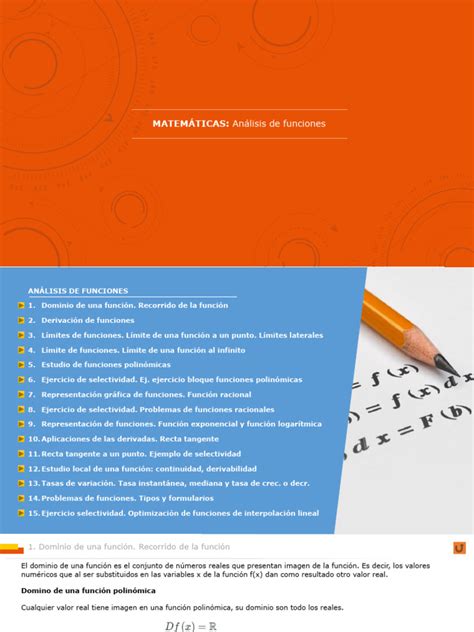 Bloque 4 Análisis De Funciones Pdf Derivado Función Matemáticas