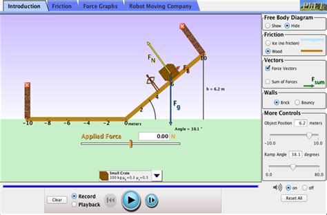 Ramp: Forces and Motion - Force | Position | Velocity - PhET ...