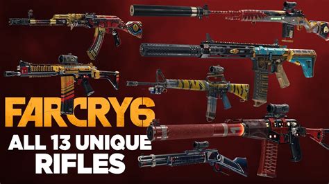 Far Cry All Unique Rifles Youtube