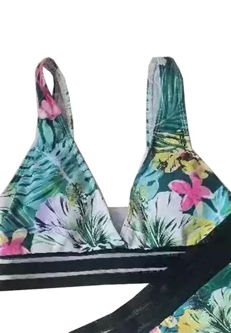 Buy Zitique Floral Bikini Swimsuit Online Zalora Philippines