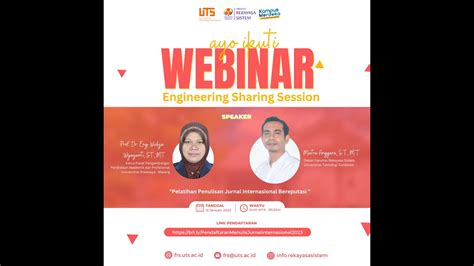 Webinar Engineering Sharing Session Penuliasan Jurnal Internasional